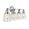 Jonathan Y Beverly 31.75" 4-Light Iron/Seeded Glass Classic Cottage LED Vanity Light, Chrome JYL7533A - alternate 8