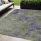 Homeroots 5' X 8' Olive Green And Dark Purple Abstract Washable Indoor Outdoor Area Rug 609362 - alternate 1