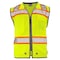 Dome75 Safety Vest, Polyester, Reinforced Front Zipper Closure Closure, HiVis Yellow/HiVis Orange Contrast OV6123 - alternate 7