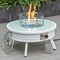Leisuremod Walbrooke White Patio Conversation, Round Fire Pit with Slats Design & Tank Holder, Charcoal WWS-29-24-57-31-CH - alternate 9