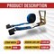 Mytee Products 2 inx30 ft Kinedyne Blue Tie-Down Ratchet Straps w/ Flat Hooks, 3,335 WLL, 4PK RS230B-Kx4 - alternate 7