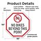 Signmission No Bikes Beyond This Point, 10 Inch X 10 Inch, Plastic Sign OC-P-10-75 - alternate 7
