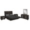 Homeroots Four Piece Gray Solid Wood Bedroom Set With Mirror 343930 - alternate 1