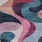 Homeroots 8' X 10' Green Pink And Teal Blue Abstract Washable Indoor Outdoor Area Rug 604459 - alternate 9