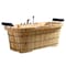 Alfi Brand 65" 2 Person Free Standing Cedar Wooden Bathtub W/Fixtures & Headrests AB1130 - alternate 1