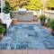 Homeroots 8' X 10' Blue And Ivory Abstract Washable Indoor Outdoor Area Rug 630768 - alternate 7