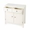 Homeroots 31in White Solid Wood Two Drawer Sideboard with Two Doors 389745 - alternate 9