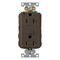 Leviton Plugs&Rcptcls, 20A, 125VAC, Brn, Polycarb G5362 - alternate 1