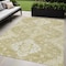 Homeroots 5' X 8' Wheat Gold And Ivory Medallion Washable Indoor Outdoor Area Rug 589057 - alternate 1
