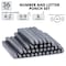 Neiko Number and Letter Punch Set with Heat-Treated Steel Punches, 1/16", 1.5MM Shaft, 36 Pc Stamp Set 02629A - alternate 7