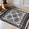 World Rug Gallery White Geometric Pattern Shag Area Rug 2 ft x 3 ft White WR120WHITE2X3 - alternate 1