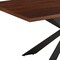 Homeroots 81" Brown and Black Wood and Metal Cross Leg Base Dining Table 555179 - alternate 4
