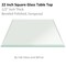 Fab Glass And Mirror 22in in Square 1/2in Thick Bevel Polish Tempered Radius Corners Glass Table Top, 22inch, Clear 22SQR12THBEAN - alternate 1