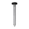 Auveco 8 x 1 1/4in Black Painted Square Drive Pan Head Tapping Screw, 100PK 25373 - alternate 1