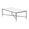 Homeroots 28" White And Brown Genuine Marble And Aluminum Metal Coffee Table 565094 - alternate 8