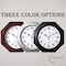 Clockswise 12-inch Non-Ticking Octagon Plastic Analog Wall Clock - Elegant Decorative Accent for Home QI004143.BK - alternate 10