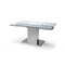 Homeroots 55 X 35 X 30 Clear Glass Stainless Steel Extendable Dining Table 372064 - alternate 5