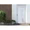 Vdomdoors Front Exterior Prehung FiberGlass Door Frosted Glass / Manux 8088 White Silk / Transom Window / Off MANUX8088EXD-WS-W36 x H80+14-LH - alternate 4