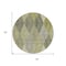 Homeroots 8' Olive Green Gray And Ivory Round Argyle Washable Indoor Outdoor Area Rug 613713 - alternate 8