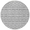 Homeroots 8' Gray And Ivory Round Geometric Washable Indoor Outdoor Area Rug 613773 - alternate 9