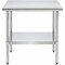 Amgood 24 in. x 36 in. All Stainless Steel Work Table, 35 in. Height Commercial Prep Table with AMG WTSS-2436-Z - alternate 9