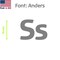 Aacc Self-Adhesive Vinyl Letter: s, Scale: 9 cm. Color: Gray Font: Anders by, 24PK AACC-Anders-ls-Gray-M9x24 - alternate 1