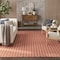 Homeroots 10' X 14' Coral And Ivory Geometric Indoor Outdoor Area Rug 556322 - alternate 9