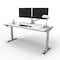 We'Re It Electric Sit Stand Desk, 46.25 H, 30 W X Laminate wood, metal, Brushed Silver, White VL22BS7230-459 - alternate 1