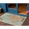 Homeroots 3' X 5' Teal Blue And Copper Abstract Washable Indoor Outdoor Area Rug 615716 - alternate 1