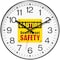 Infinity Instruments Prosaic ITC Caution Don't Forget Safety  Wall Clock, Black, 12 in 14529BK-4586 - alternate 1