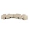 Homeroots Beige Italian Leather Power Reclining Curved Eight Piece Corner Sectional With Console 544980 - alternate 9