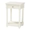 Baxton Studio Terentia Nightstand with Bobbin Legs - 1-Drawer Bedroom Side Table with Storage Shelf, White 266-14633-ZORO - alternate 1