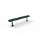 Mytcoat 6ft Outdoor Bench without Back, Surface Mount, Green, Punched Steel, Textured Coating 804337 - alternate 1