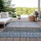 Homeroots 5' X 8' Blue Gray And Charcoal Southwestern Washable Indoor Outdoor Area Rug 605128 - alternate 9