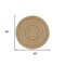 Homeroots 4' Natural And Brown Round Handmade Indoor Outdoor Area Rug 552461 - alternate 8