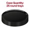 Smarty Had A Party 16 in Black Round Plastic Trays, 25PK 9926BK-CASE - alternate 6