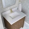 James Martin Vanities Brittany 30" Sgl Vanity, Pecan w/ Sgl Hole 3 CM White Zeus Silestone Top and Matching Backsplash 655-V30-PCN-1WZ - alternate 9