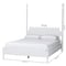 Baxton Studio Hoffman Platform Bed - Farmhouse Bed Frame with Scalloped Design and Turned Posts, White, King 272-14819-ZORO - alternate 9