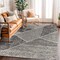 World Rug Gallery Contemporary Distressed Geometric Area Rug 5 ft x 7 ft Cream WR93CREAM5X7 - alternate 1