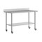 Flash Furniture Reese 30in. x 60in. Work Table, SS Top Shelf, 4in. Backsplash, Adjustable Undershelf, 4 Casters NH-WT-3060-GG-B4-CAS-GG - alternate 1