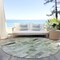 Homeroots 8' Green And Gray Round Striped Washable Indoor Outdoor Area Rug 615520 - alternate 8