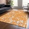 Homeroots 10' X 14' Orange Brown And Ivory Striped Washable Indoor Outdoor Area Rug 600917 - alternate 9