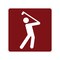Sign Solutions Usa Golfing (Symbol), 30 in W x Square, Aluminum Sign DUS10DWT3030RS-128 - alternate 1