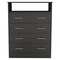 Homeroots 33" Black Four Drawer Dresser 534948 - alternate 5