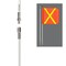 Safetywhips Warning Whip Heavy Duty Whip with Flag, White Whip, Orange Flag, Yellow Reflective X, 96 Length SW08QDNP2-X - alternate 5