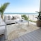 Homeroots 9' X 12' Ivory And Beige Abstract Washable Indoor Outdoor Area Rug 617636 - alternate 7
