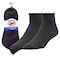 Railroad Sock Men's Quarter Sport Socks, Black, 3PK 1568 BK - alternate 1