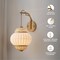 Vidalite Hikari Wall Sconce with Woven Bamboo & White Fabric Shade, Flush Mount Canopy, Japanese Chic Style CE1009199 - alternate 7