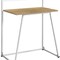 Homeroots 30" Natural and White Wood and Metal Sled Computer Desk 489824 - alternate 5