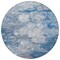 Homeroots 8' Denim Blue And Sky Blue Round Abstract Washable Indoor Outdoor Area Rug 582160 - alternate 7
